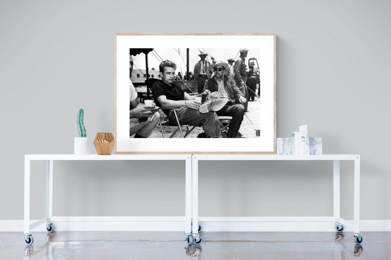 James Dean-Wall_Art-120 x 90cm-Framed Print-Wood-Pixalot
