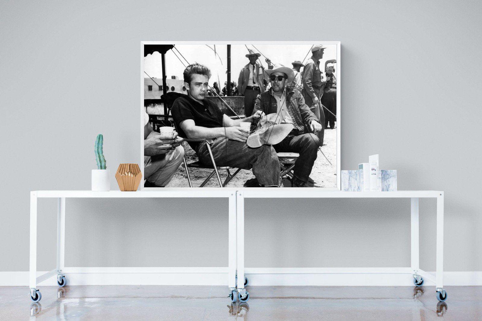 James Dean-Wall_Art-120 x 90cm-Mounted Canvas-White-Pixalot