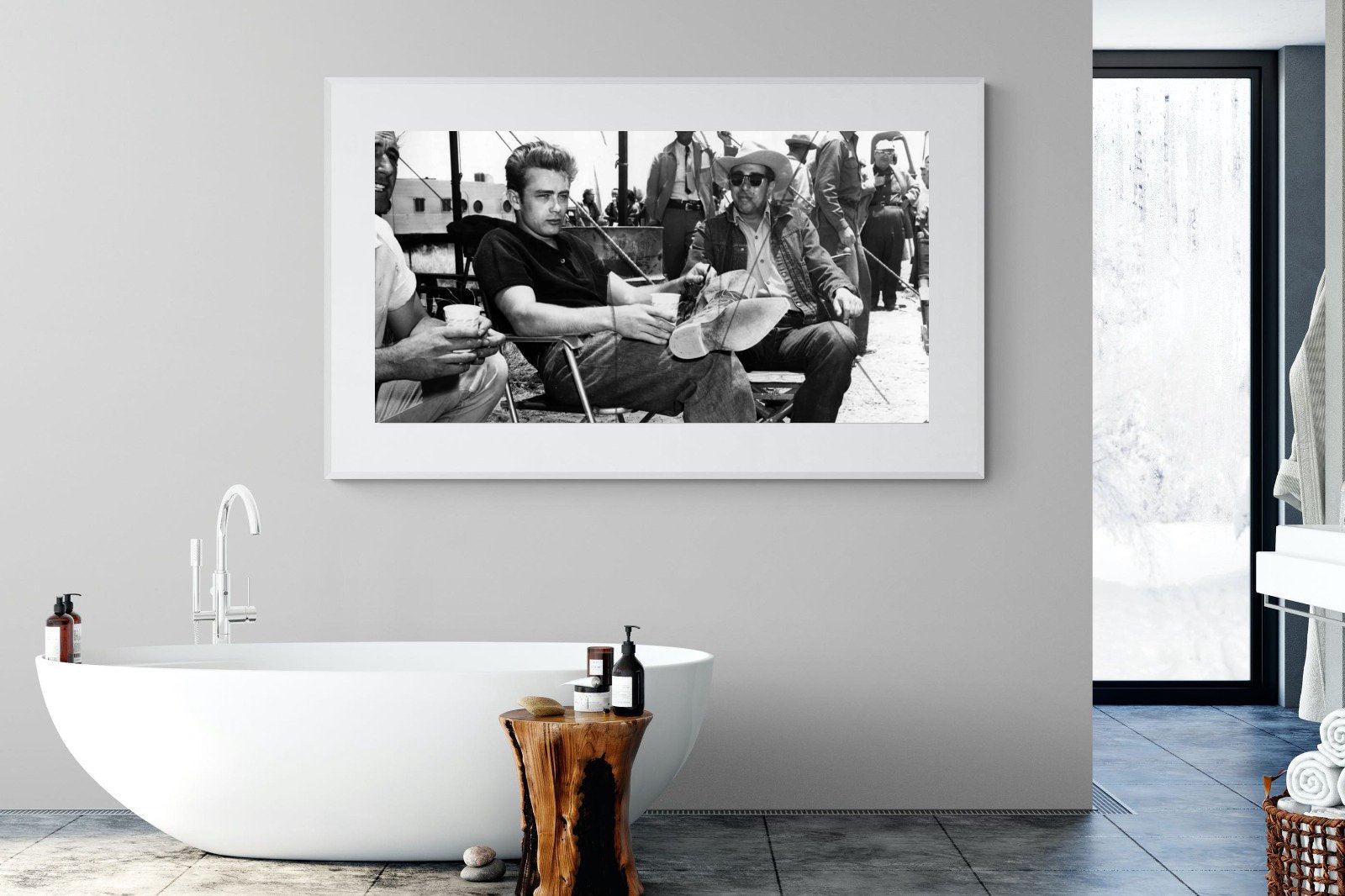 James Dean-Wall_Art-180 x 110cm-Framed Print-White-Pixalot