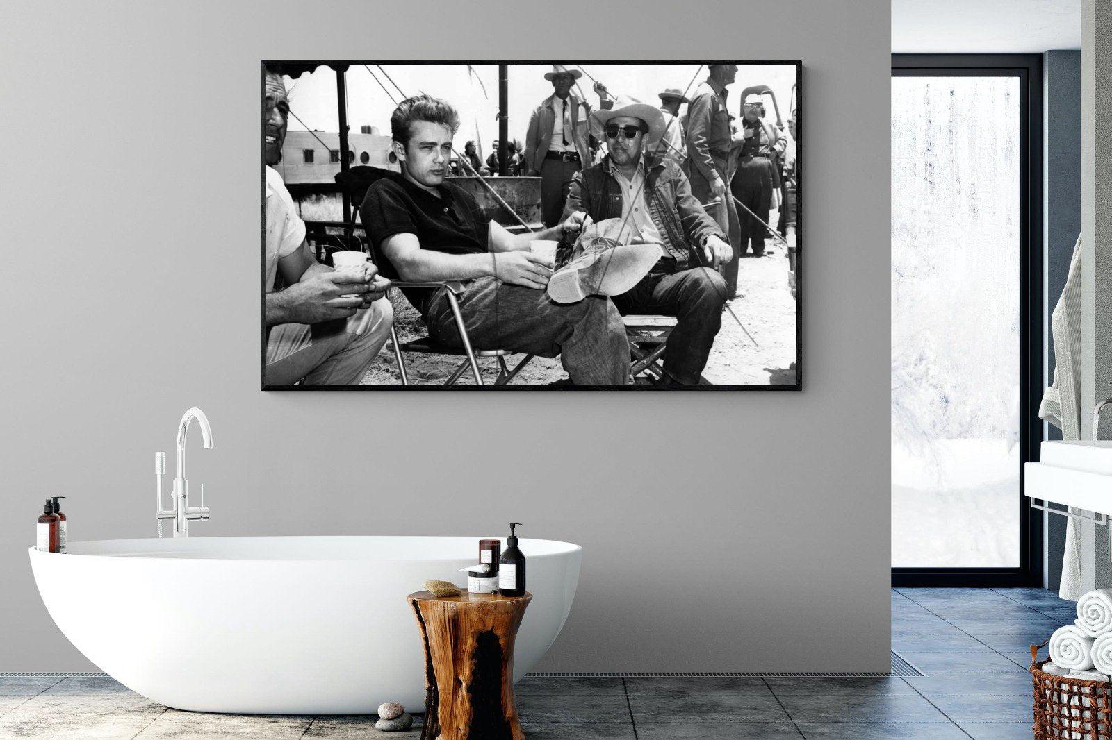 James Dean-Wall_Art-180 x 110cm-Mounted Canvas-Black-Pixalot