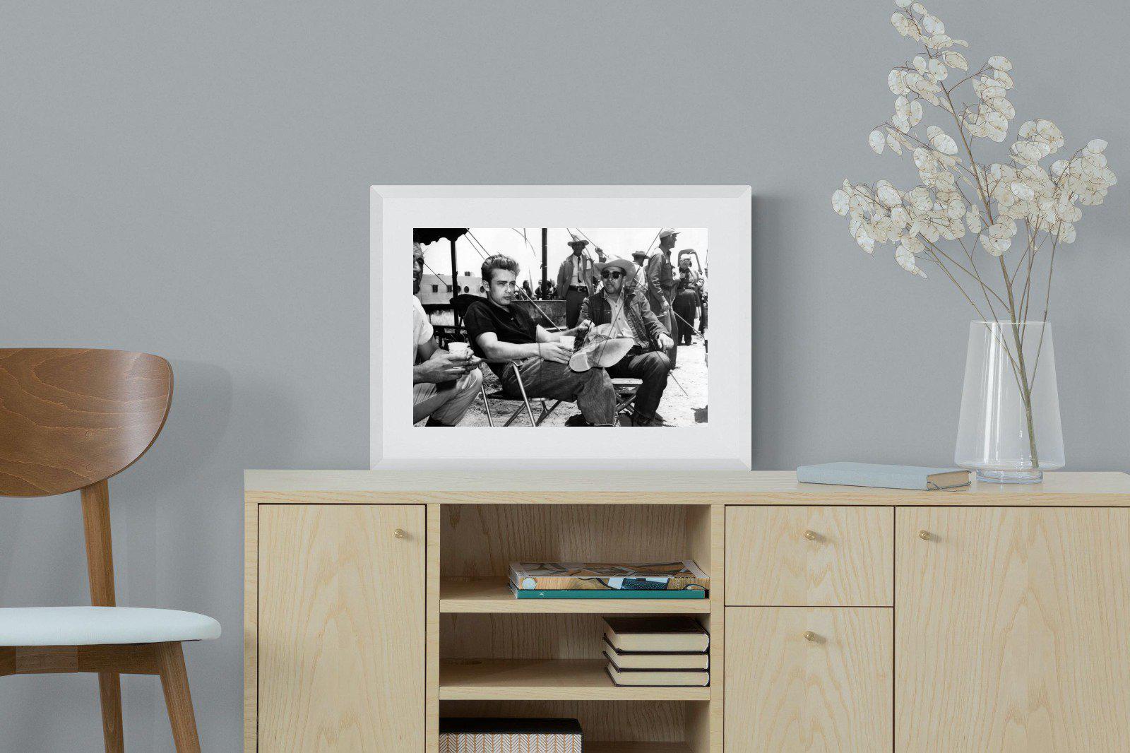 James Dean-Wall_Art-60 x 45cm-Framed Print-White-Pixalot