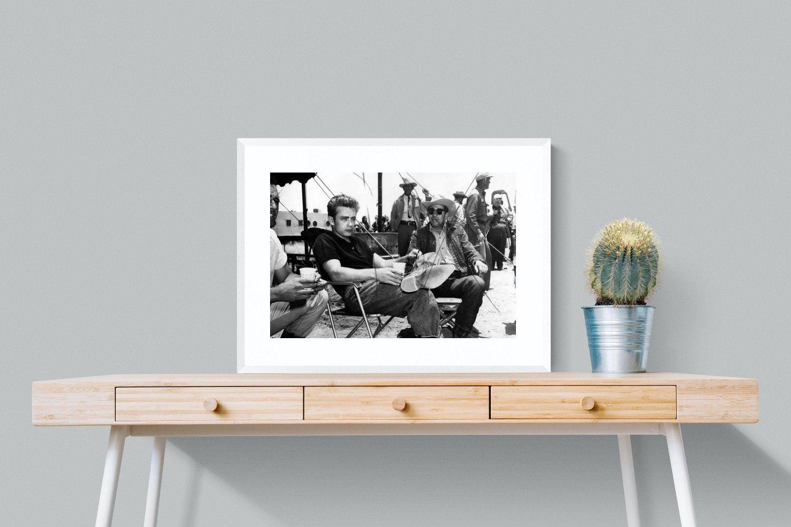 James Dean-Wall_Art-80 x 60cm-Framed Print-White-Pixalot