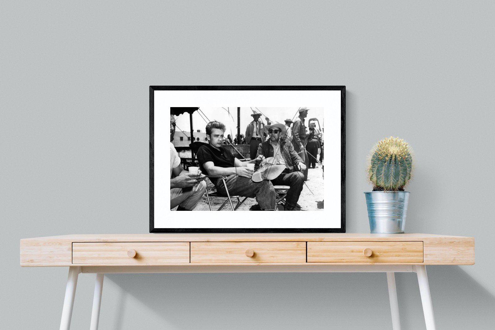 James Dean-Wall_Art-80 x 60cm-Framed Print-Black-Pixalot