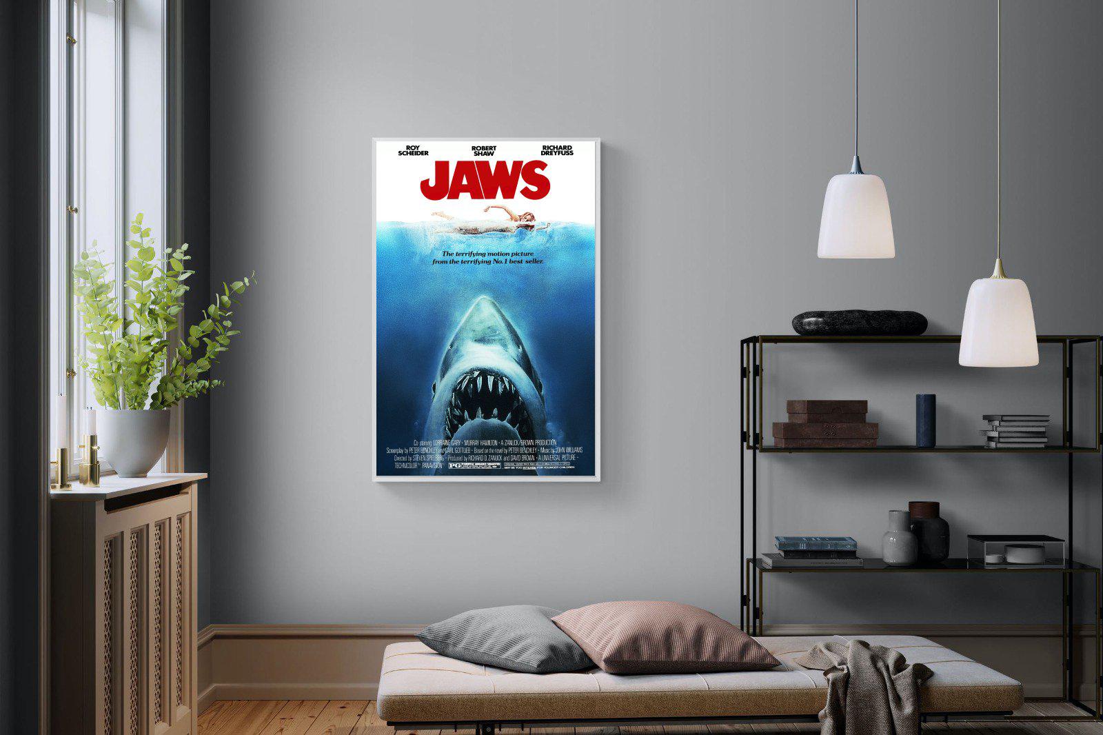 Jaws-Wall_Art-100 x 150cm-Mounted Canvas-White-Pixalot