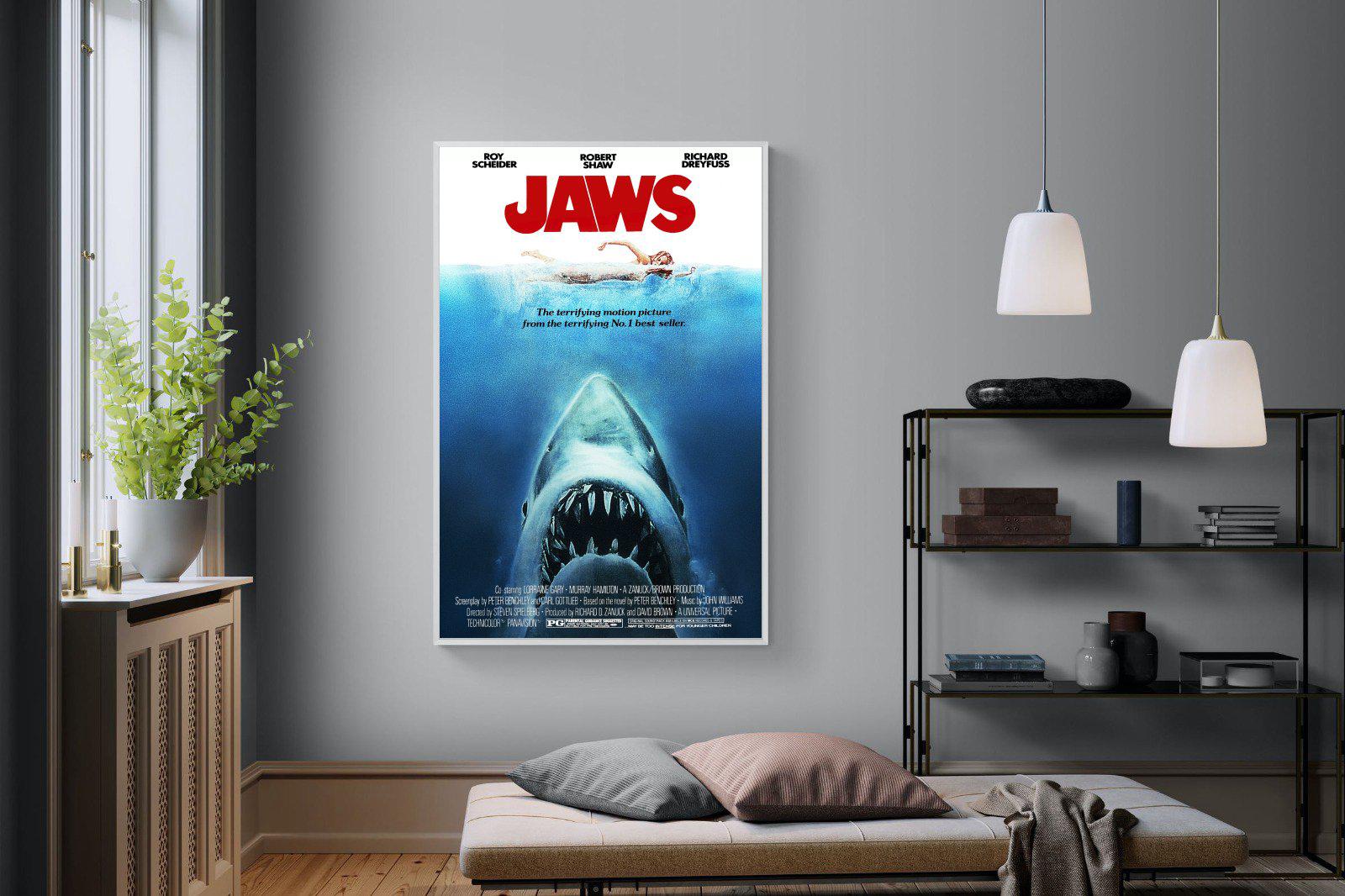 Jaws-Wall_Art-120 x 180cm-Mounted Canvas-White-Pixalot