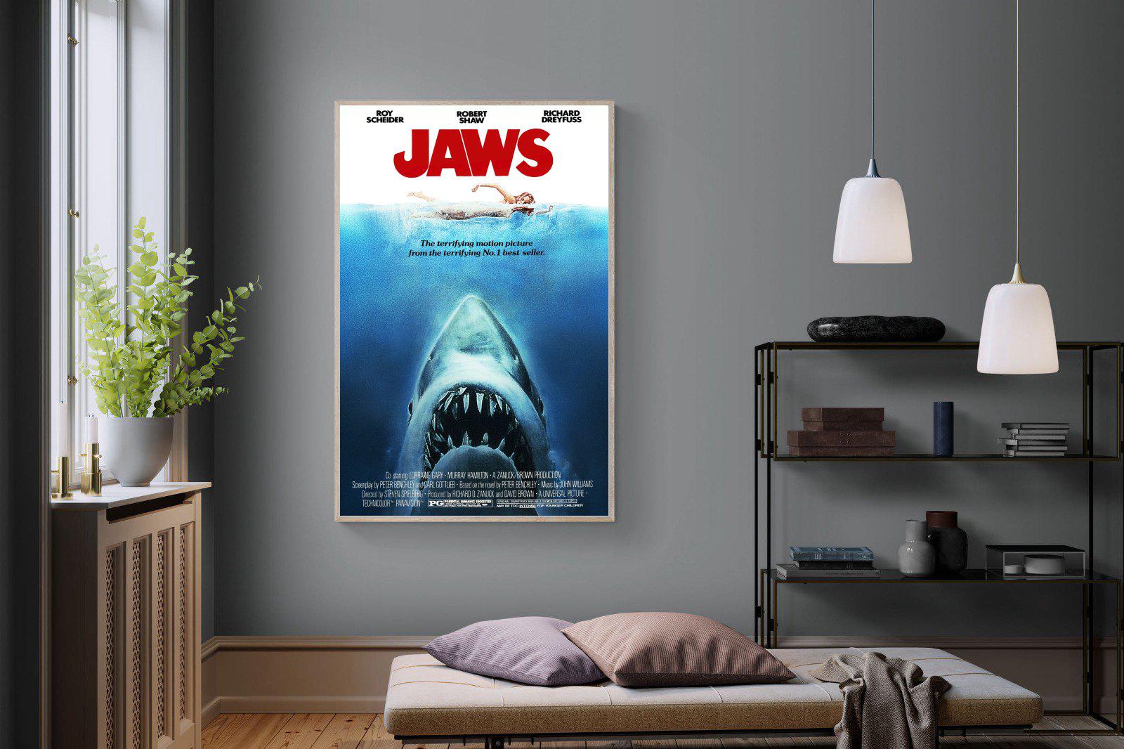 Jaws-Wall_Art-120 x 180cm-Mounted Canvas-Wood-Pixalot