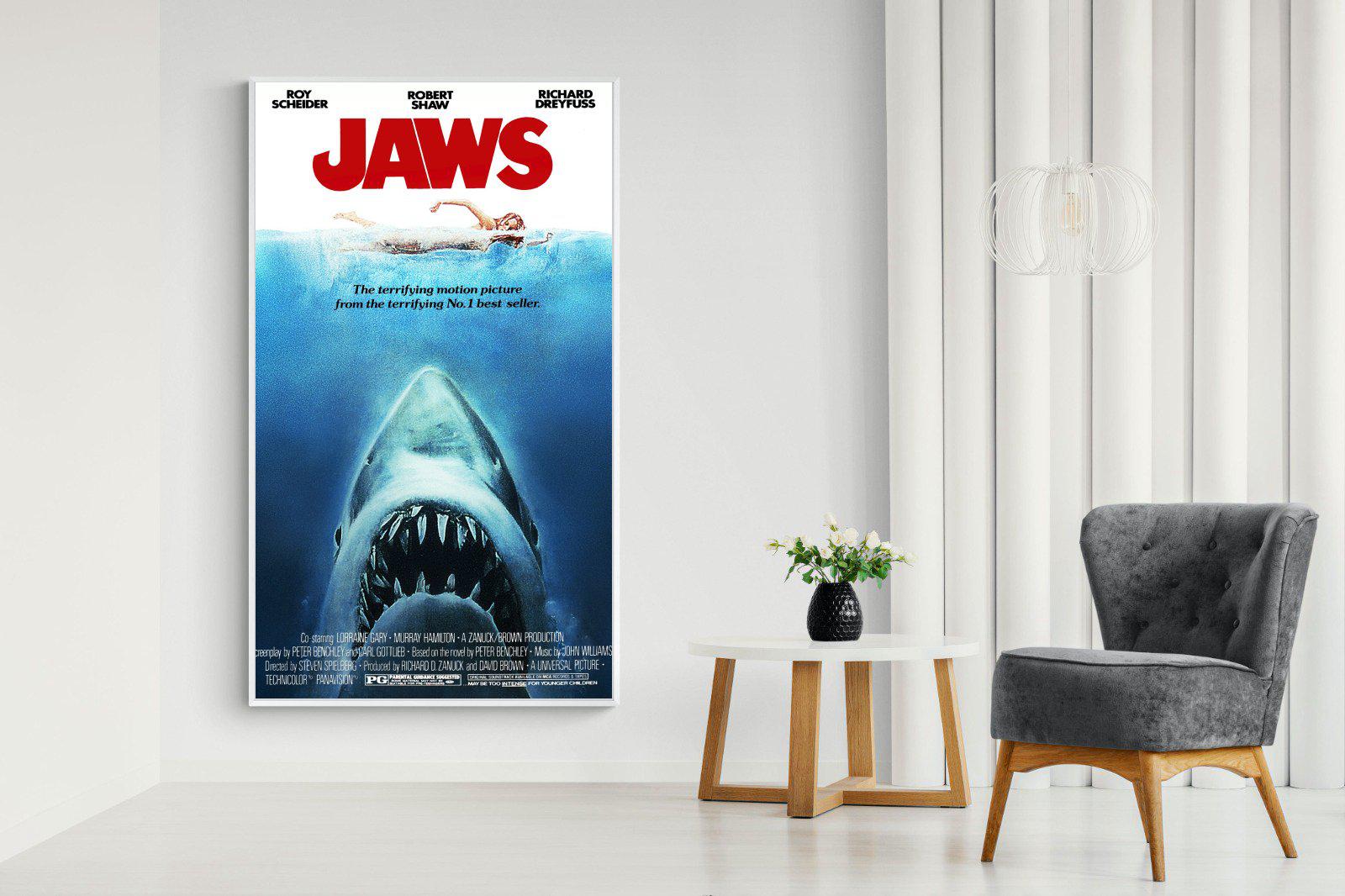 Jaws-Wall_Art-130 x 220cm-Mounted Canvas-White-Pixalot