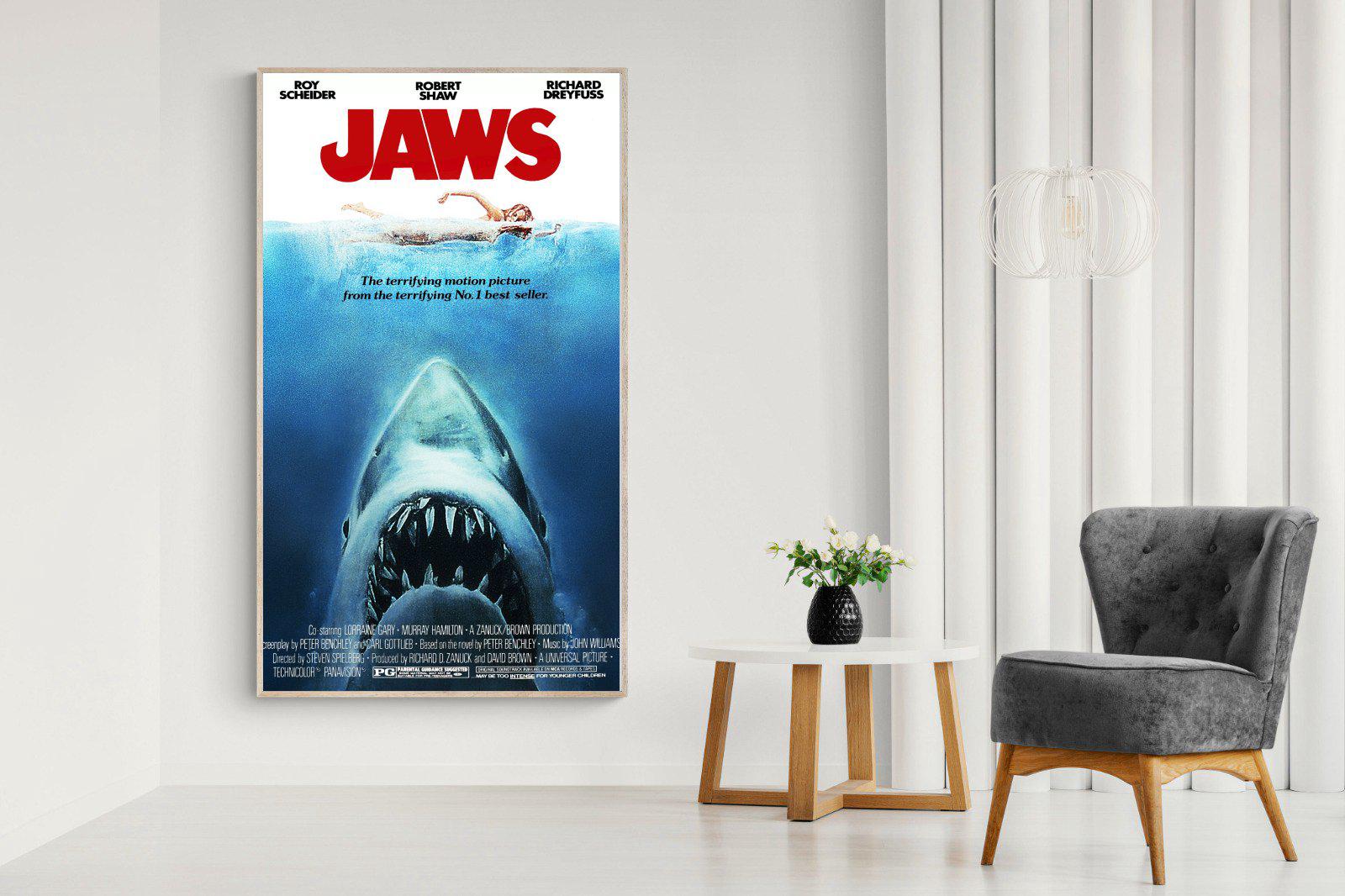 Jaws-Wall_Art-130 x 220cm-Mounted Canvas-Wood-Pixalot
