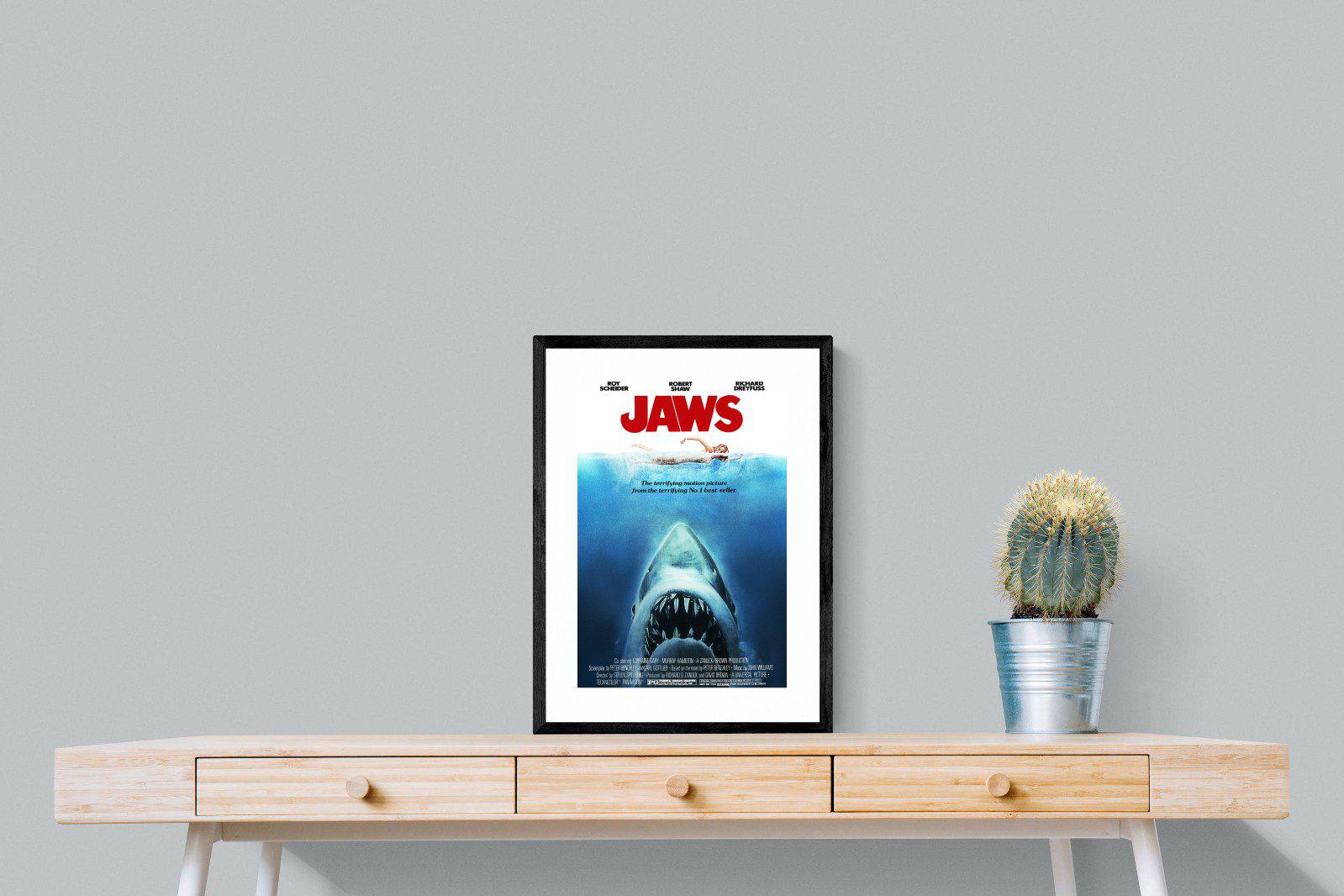 Jaws-Wall_Art-45 x 60cm-Framed Print-Black-Pixalot