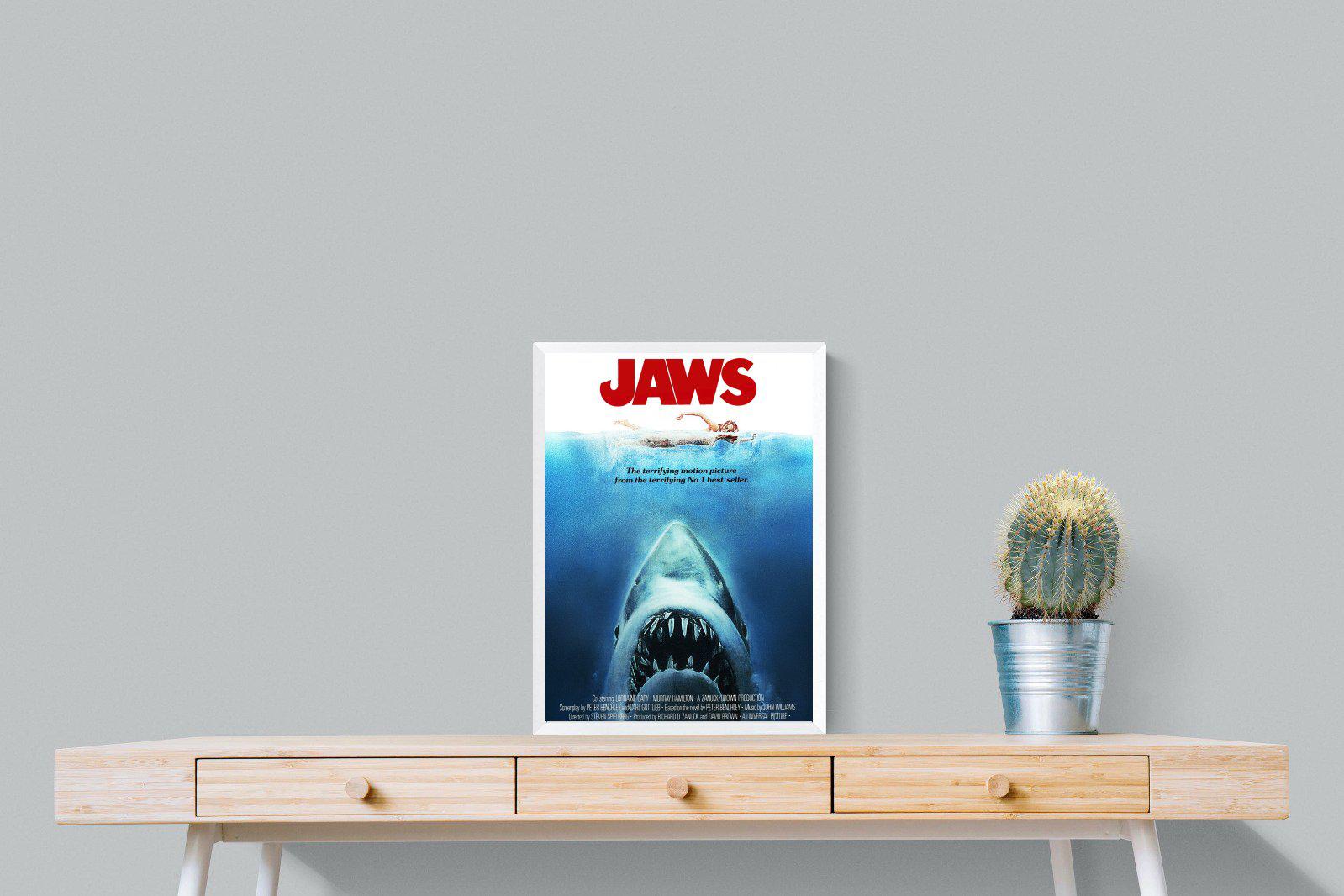 Jaws-Wall_Art-45 x 60cm-Mounted Canvas-White-Pixalot