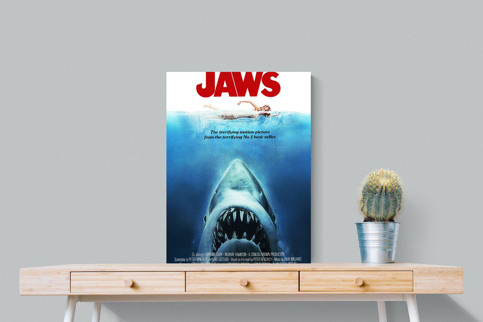 Jaws-Wall_Art-60 x 80cm-Mounted Canvas-No Frame-Pixalot