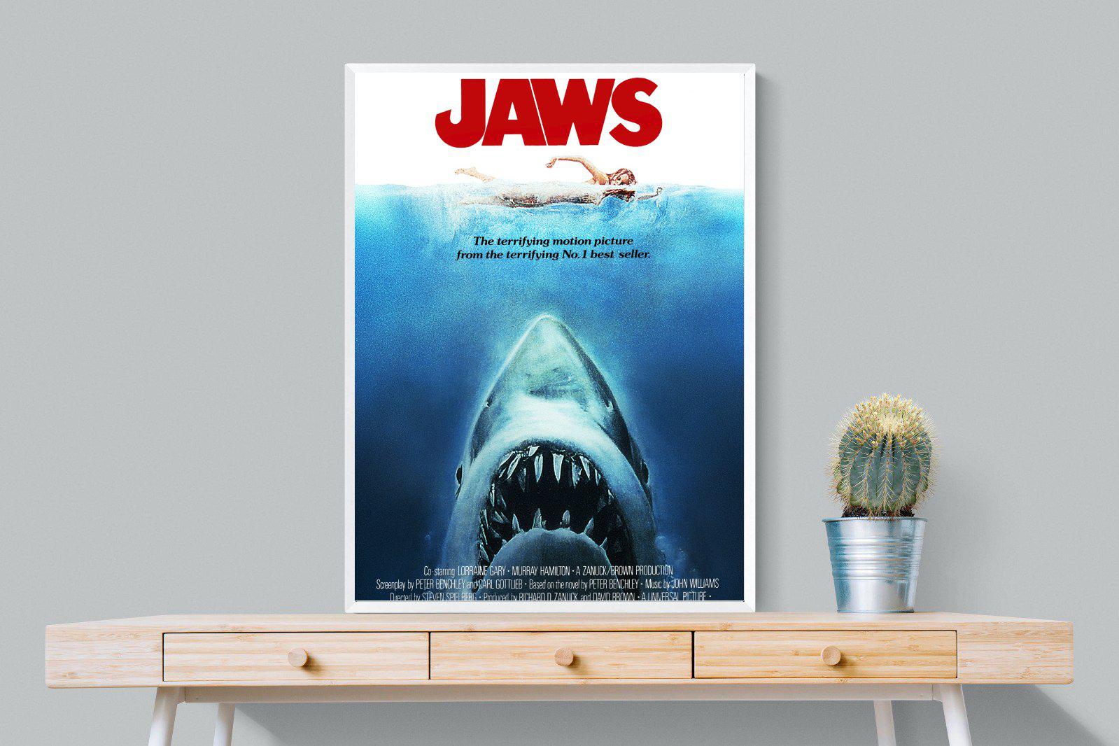 Jaws-Wall_Art-75 x 100cm-Mounted Canvas-White-Pixalot