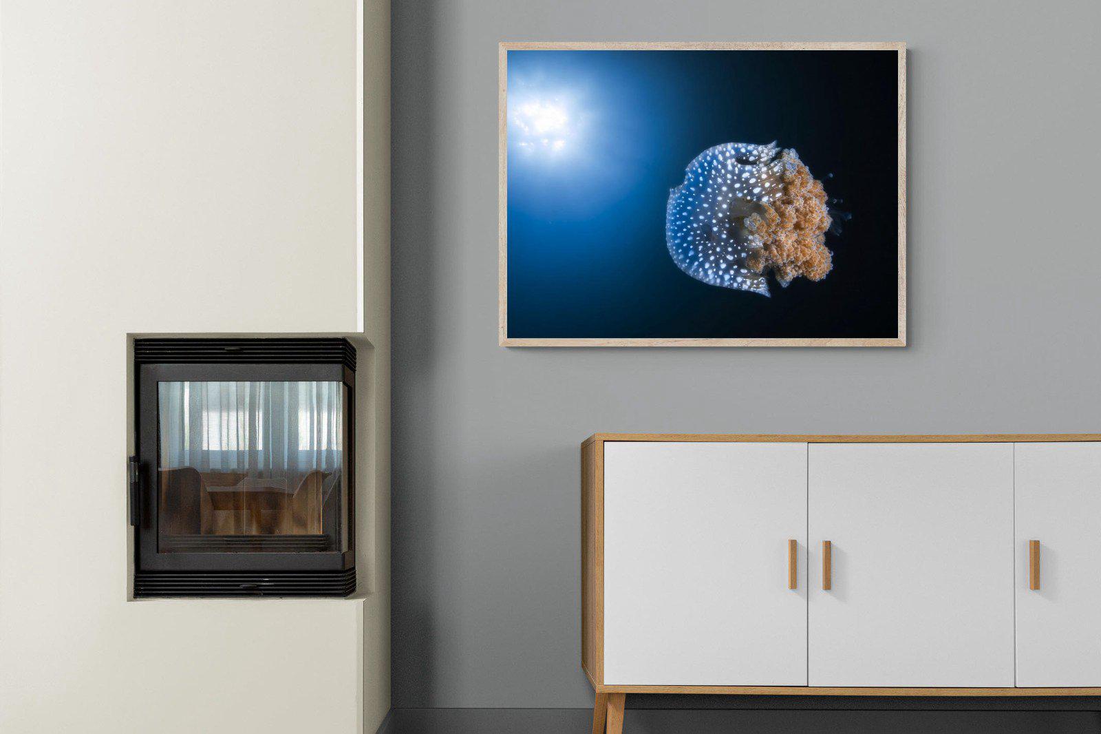 Jellyfish-Wall_Art-100 x 75cm-Mounted Canvas-Wood-Pixalot