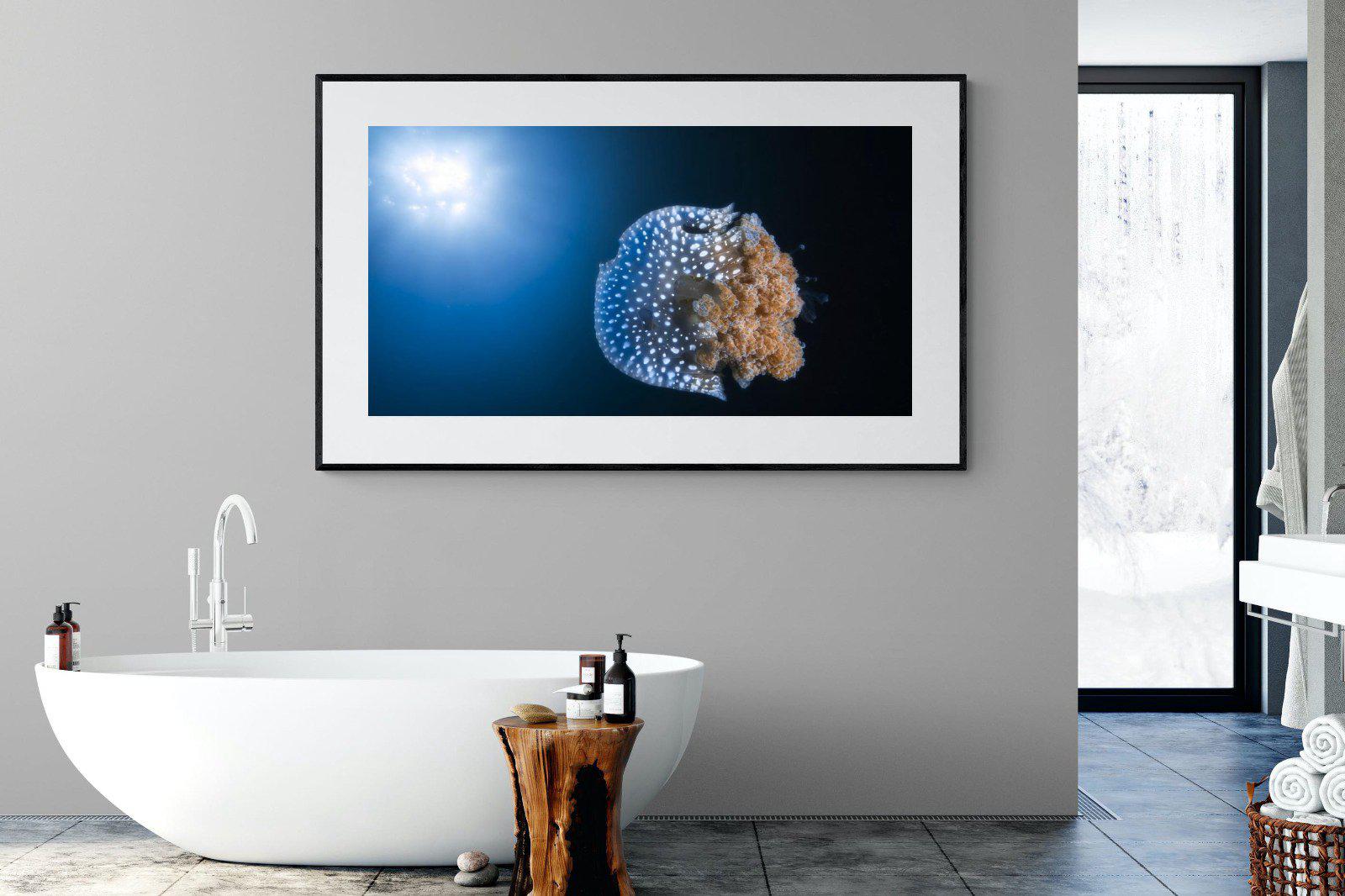 Jellyfish-Wall_Art-180 x 110cm-Framed Print-Black-Pixalot