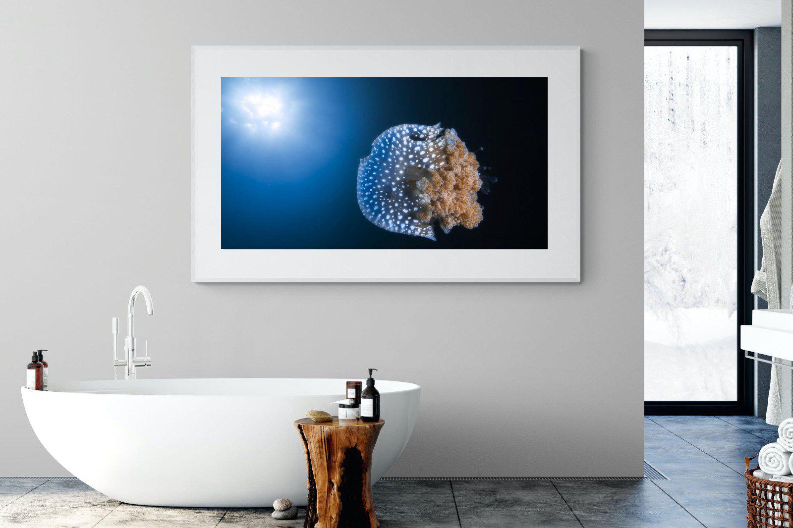Jellyfish-Wall_Art-180 x 110cm-Framed Print-White-Pixalot