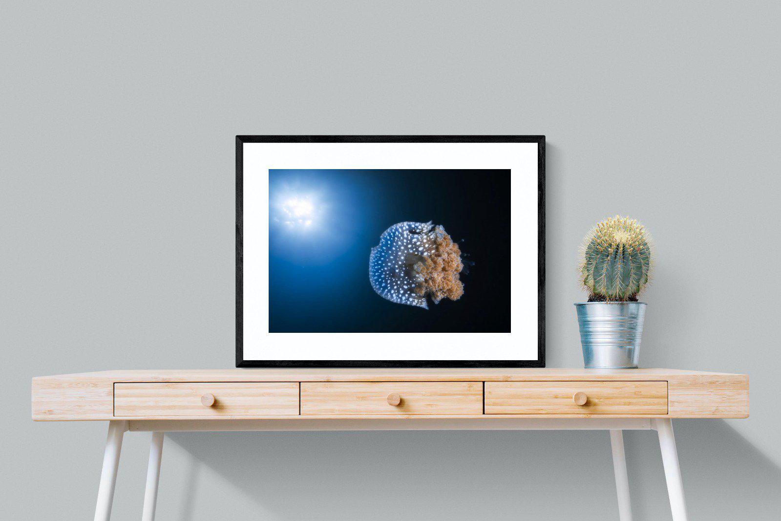 Jellyfish-Wall_Art-80 x 60cm-Framed Print-Black-Pixalot