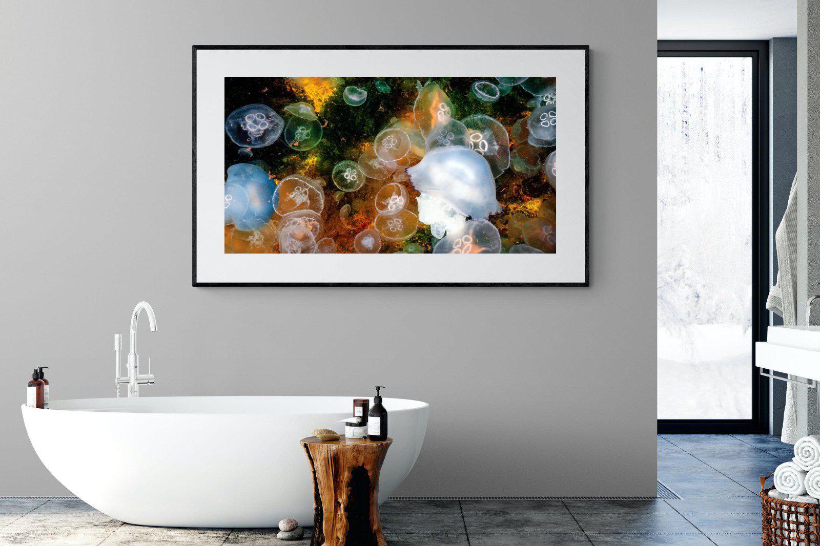 Jellyfish Smack-Wall_Art-180 x 110cm-Framed Print-Black-Pixalot