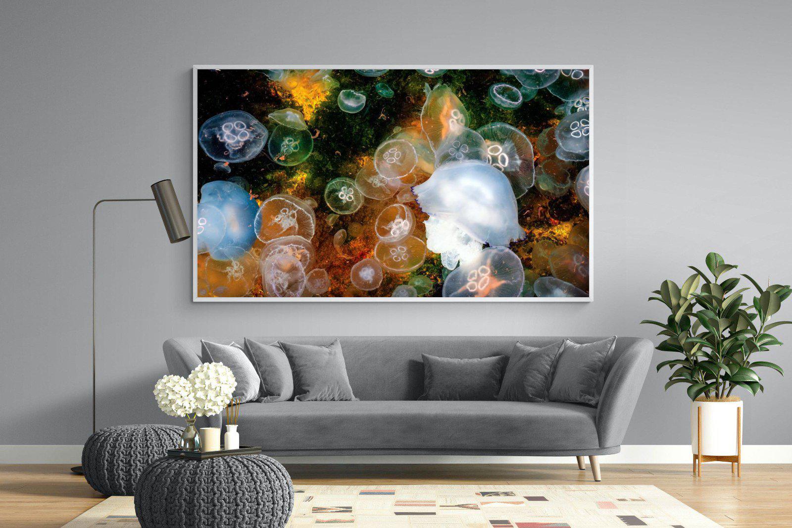 Jellyfish Smack-Wall_Art-220 x 130cm-Mounted Canvas-White-Pixalot