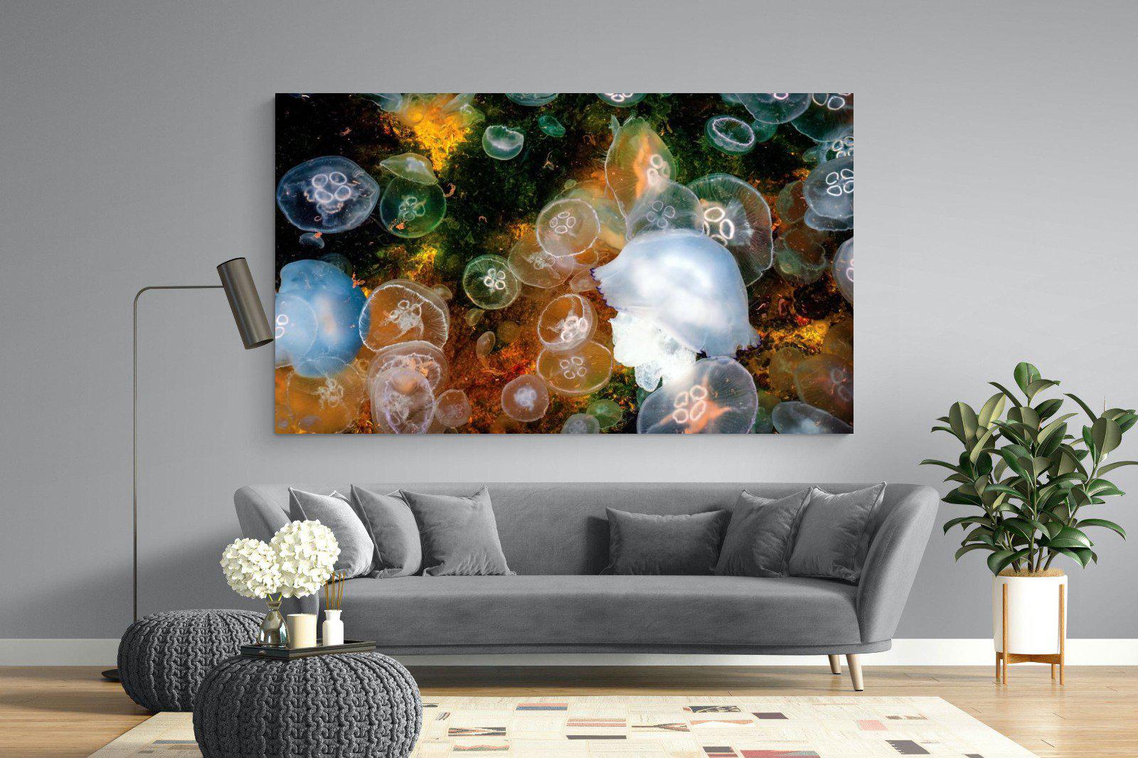 Jellyfish Smack-Wall_Art-220 x 130cm-Mounted Canvas-No Frame-Pixalot