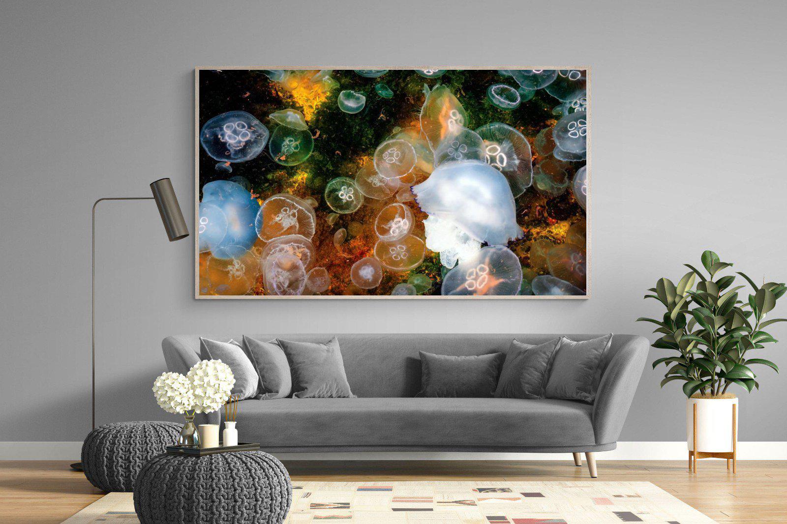 Jellyfish Smack-Wall_Art-220 x 130cm-Mounted Canvas-Wood-Pixalot