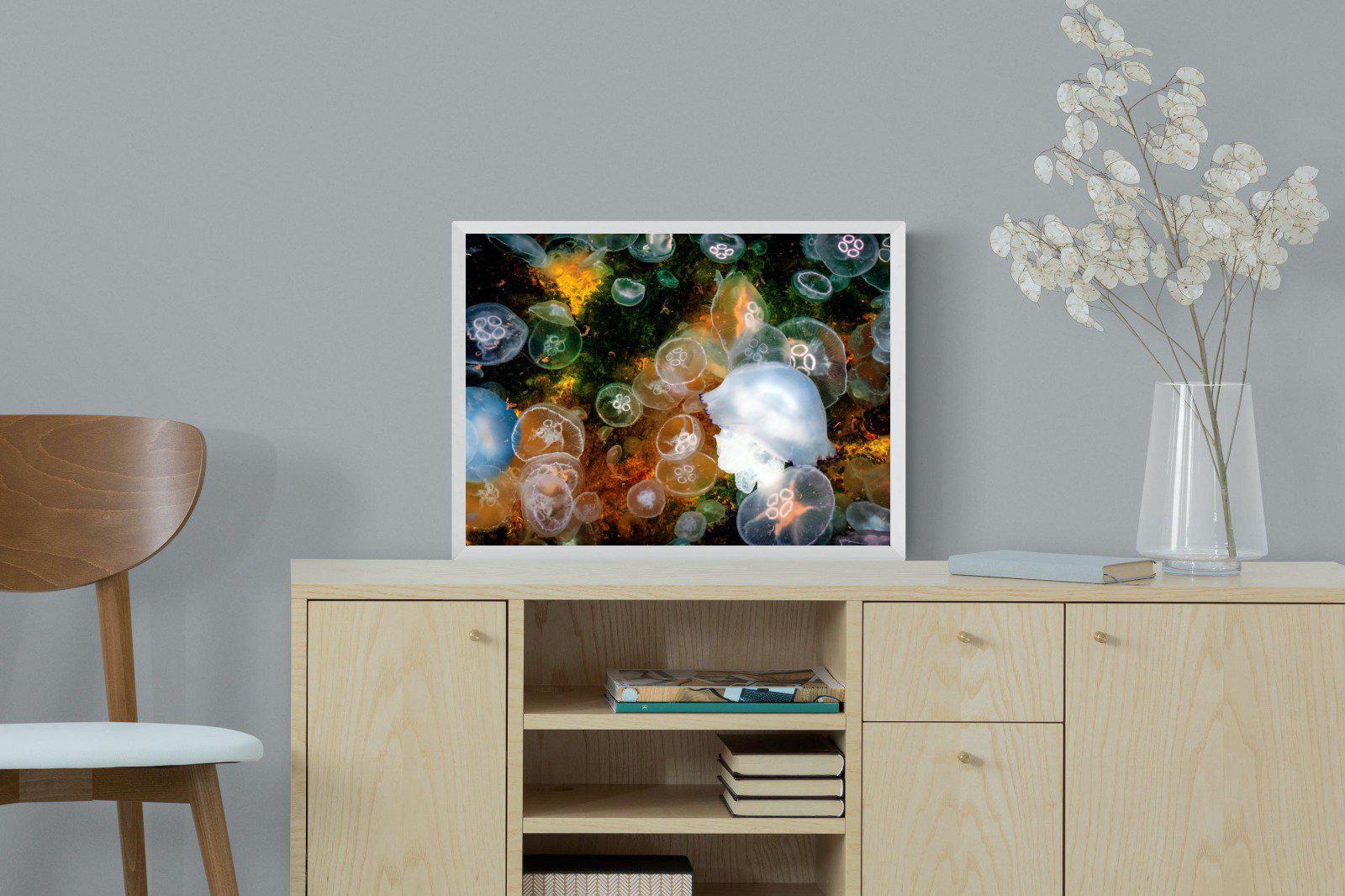 Jellyfish Smack-Wall_Art-60 x 45cm-Mounted Canvas-White-Pixalot