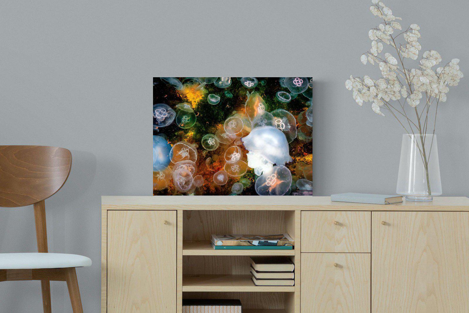 Jellyfish Smack-Wall_Art-60 x 45cm-Mounted Canvas-No Frame-Pixalot
