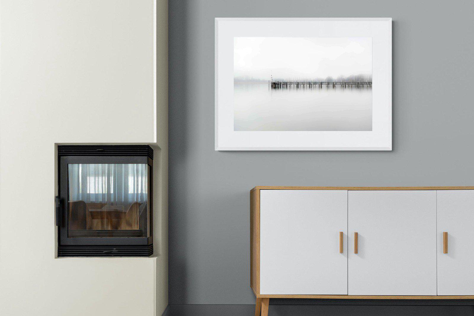 Jetty-Wall_Art-100 x 75cm-Framed Print-White-Pixalot