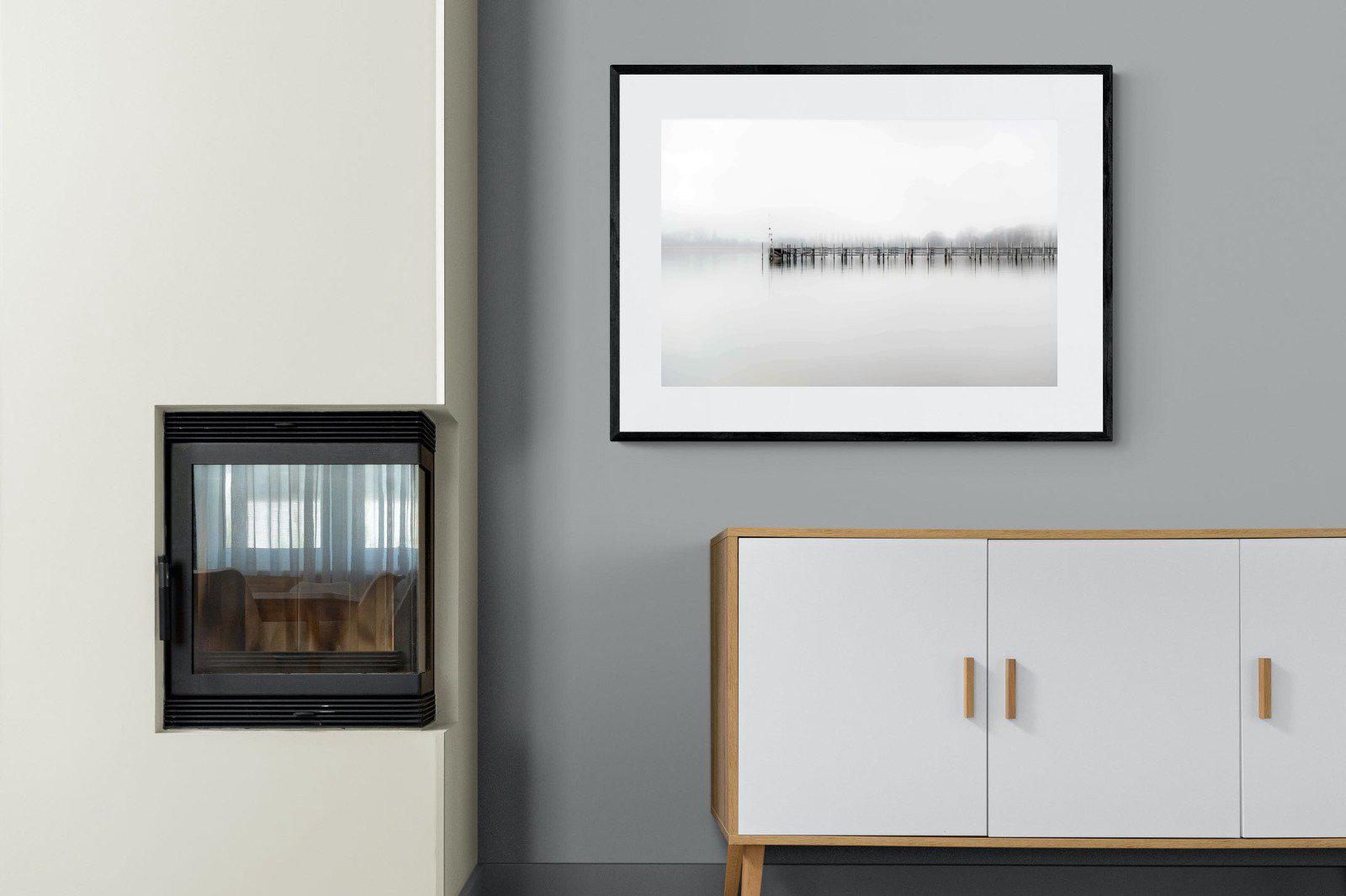Jetty-Wall_Art-100 x 75cm-Framed Print-Black-Pixalot