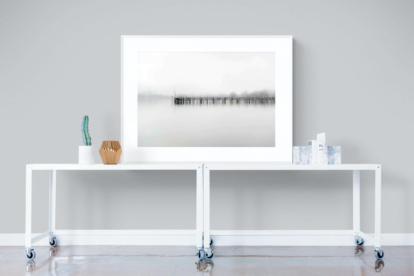 Jetty-Wall_Art-120 x 90cm-Framed Print-White-Pixalot