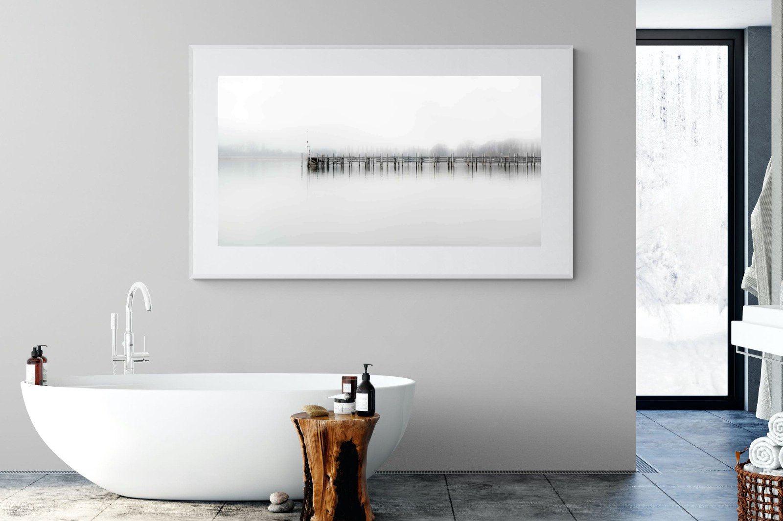 Jetty-Wall_Art-180 x 110cm-Framed Print-White-Pixalot