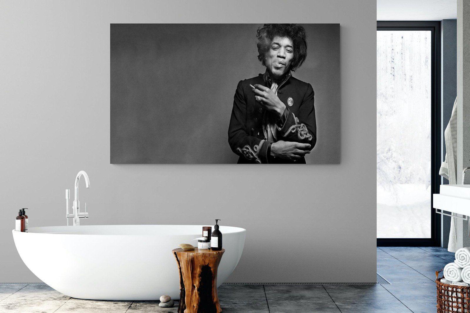 Jimi Hendrix-Wall_Art-180 x 110cm-Mounted Canvas-No Frame-Pixalot