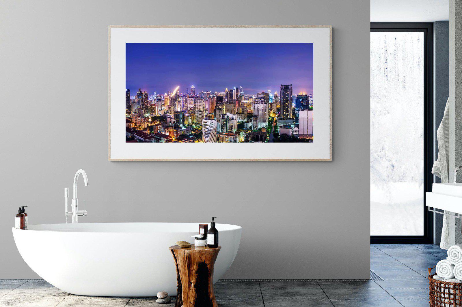 Joburg Lights-Wall_Art-180 x 110cm-Framed Print-Wood-Pixalot