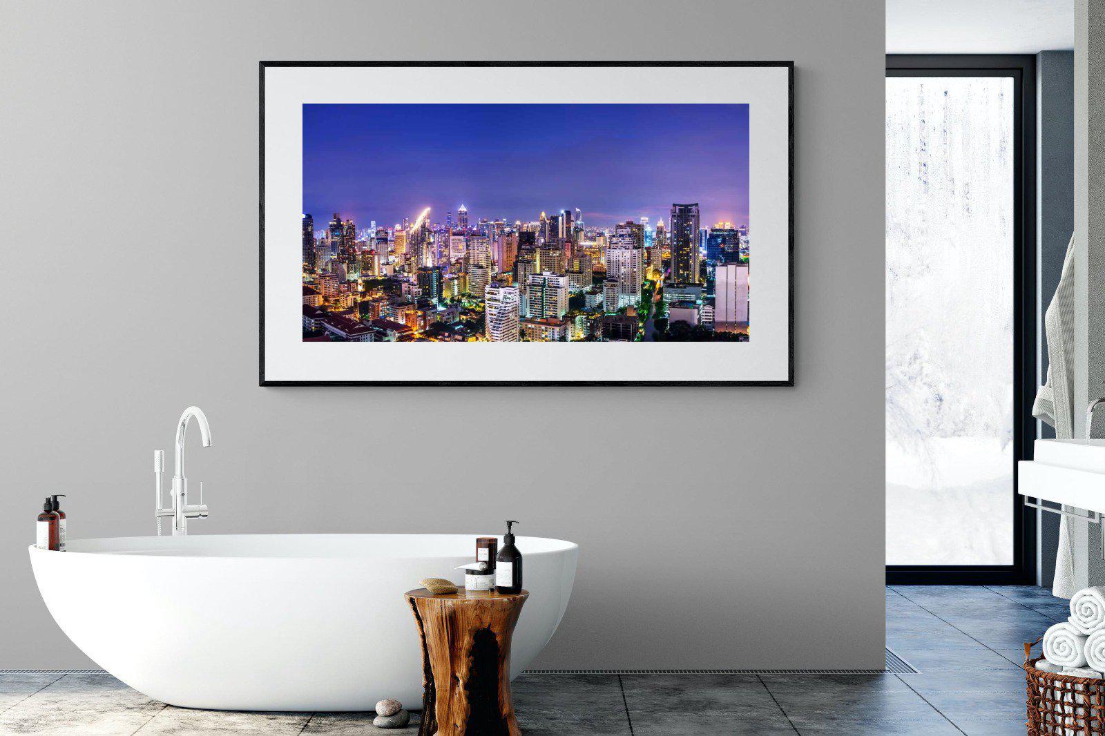 Joburg Lights-Wall_Art-180 x 110cm-Framed Print-Black-Pixalot