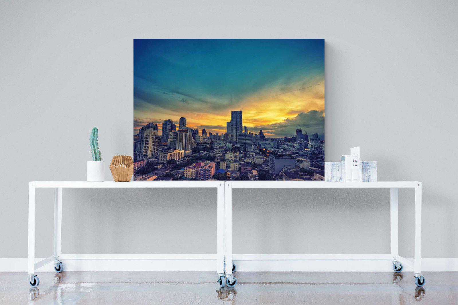Joburg Sunrise-Wall_Art-120 x 90cm-Mounted Canvas-No Frame-Pixalot