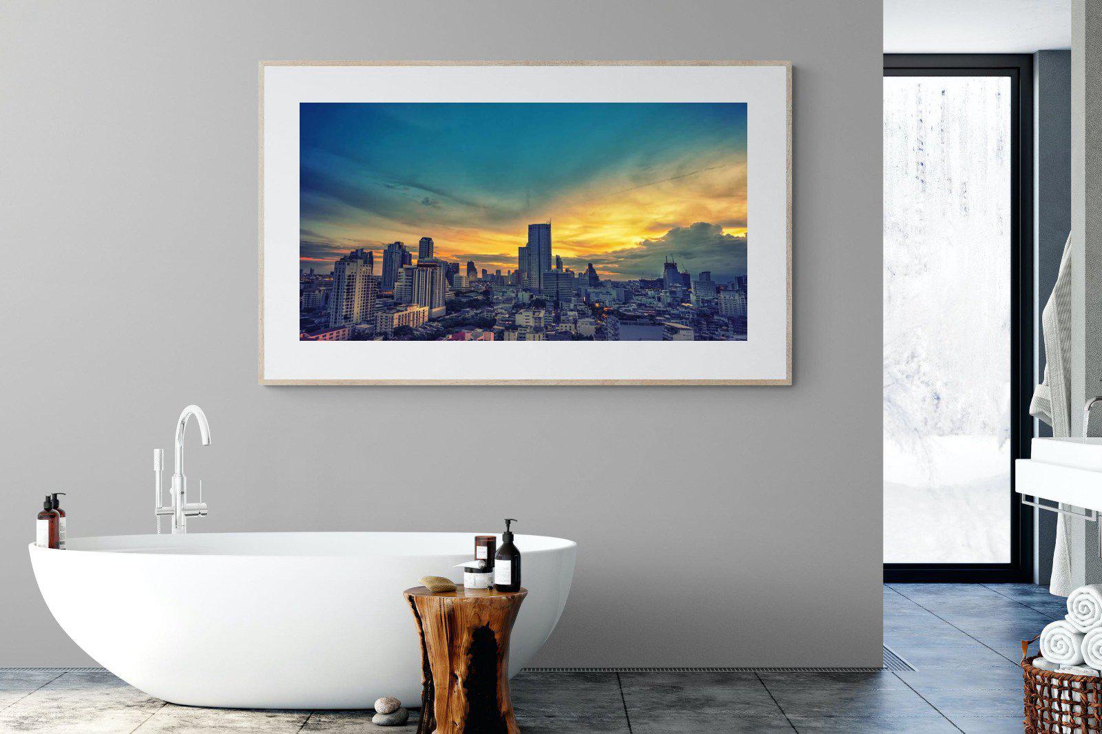 Joburg Sunrise-Wall_Art-180 x 110cm-Framed Print-Wood-Pixalot