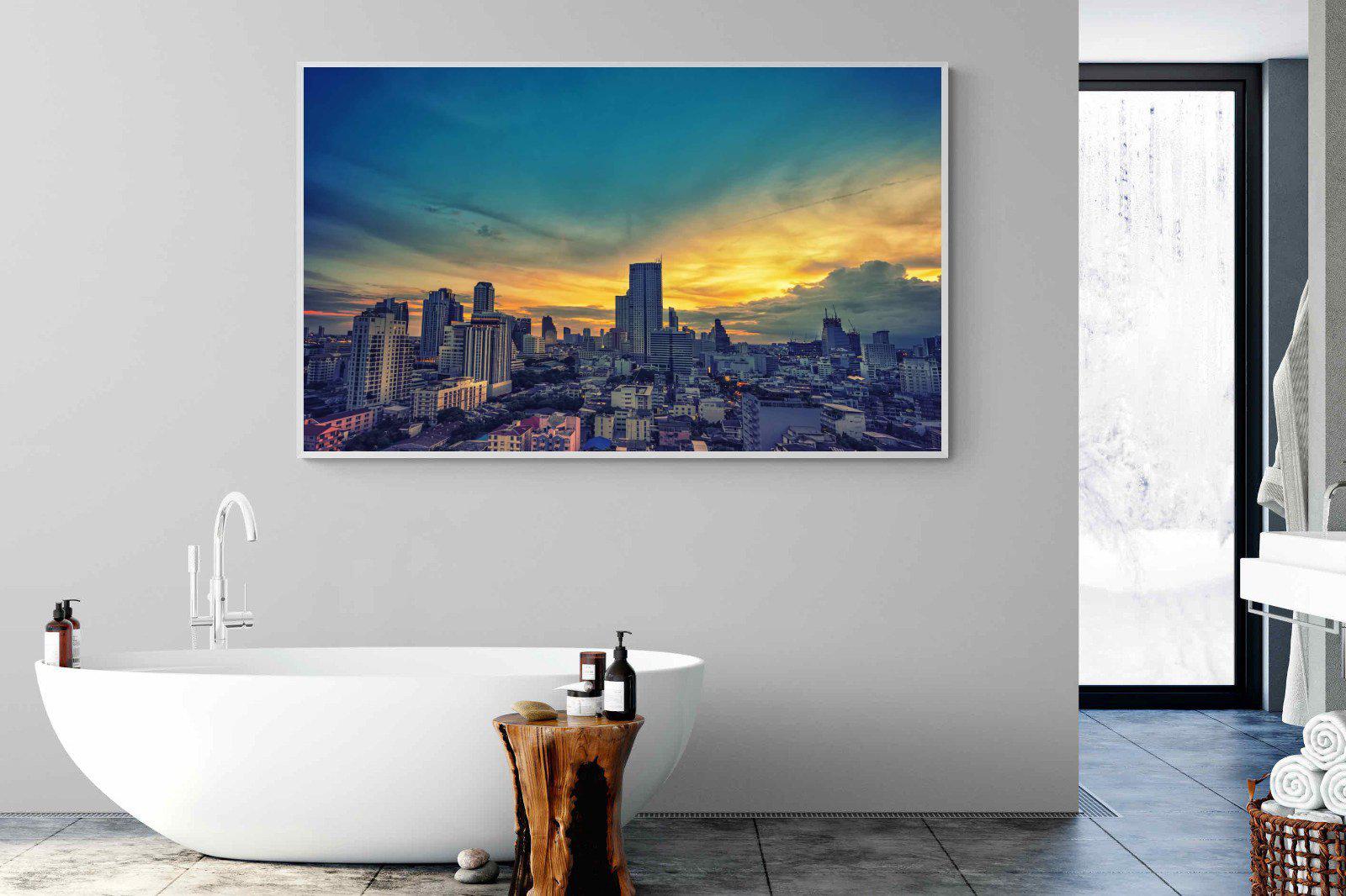 Joburg Sunrise-Wall_Art-180 x 110cm-Mounted Canvas-White-Pixalot