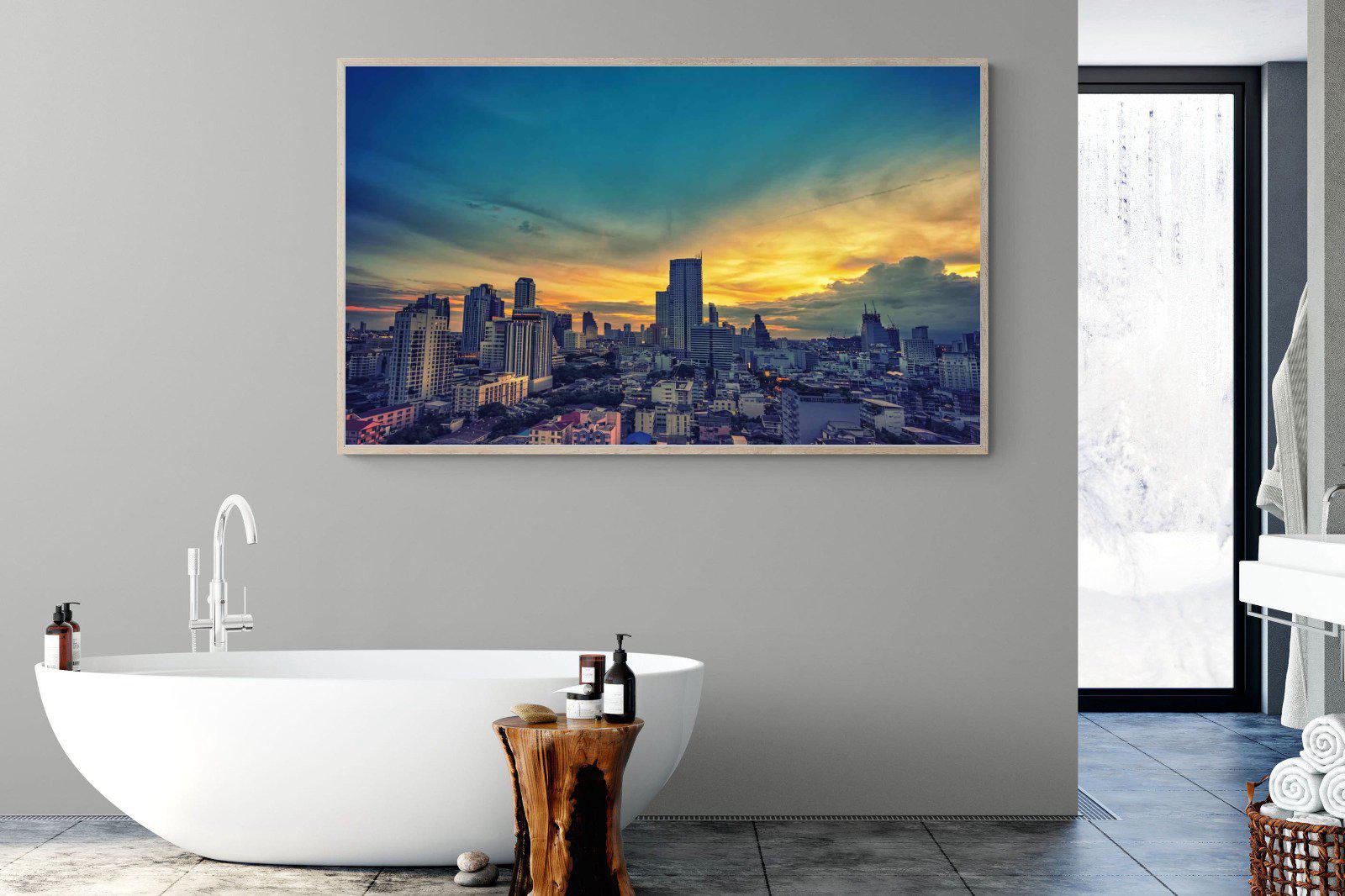 Joburg Sunrise-Wall_Art-180 x 110cm-Mounted Canvas-Wood-Pixalot