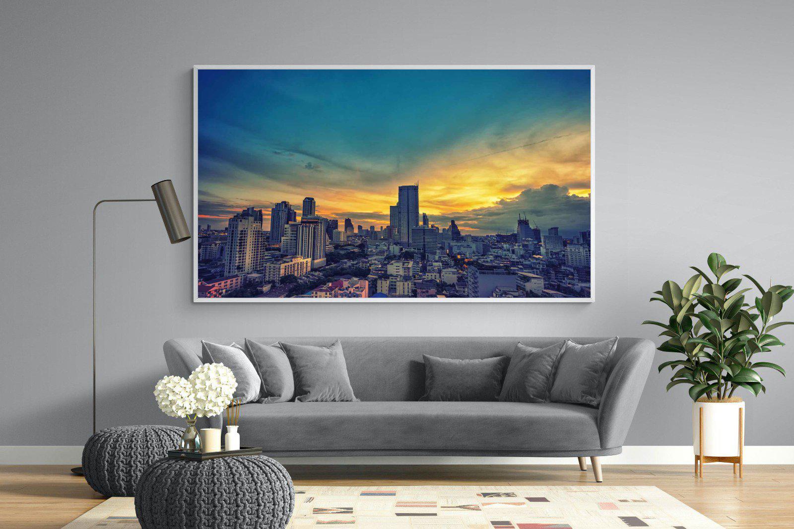Joburg Sunrise-Wall_Art-220 x 130cm-Mounted Canvas-White-Pixalot