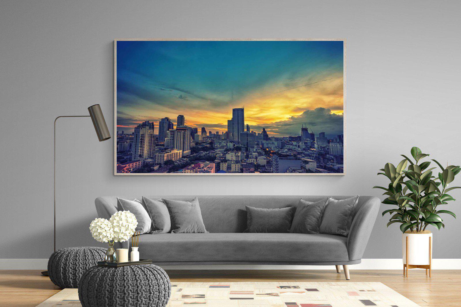 Joburg Sunrise-Wall_Art-220 x 130cm-Mounted Canvas-Wood-Pixalot