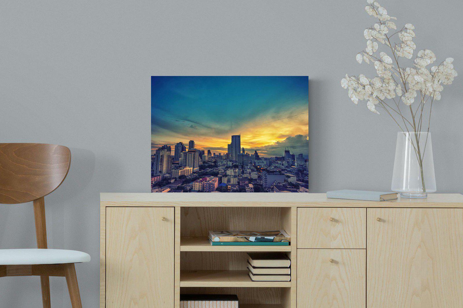 Joburg Sunrise-Wall_Art-60 x 45cm-Mounted Canvas-No Frame-Pixalot