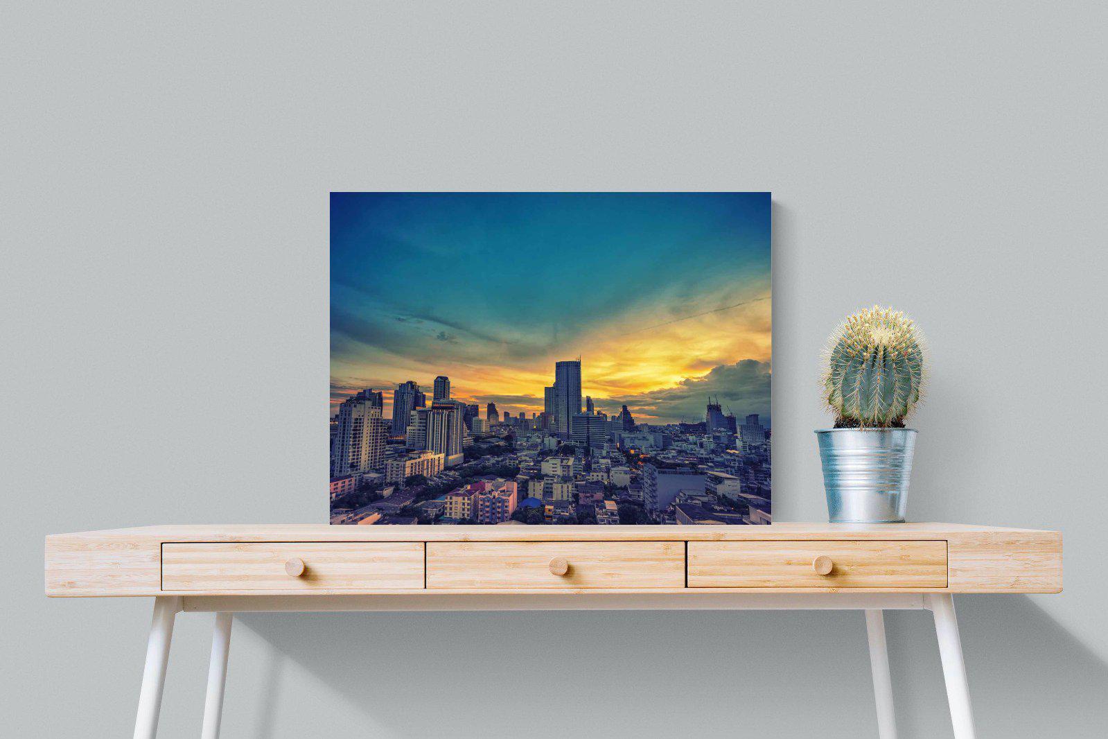 Joburg Sunrise-Wall_Art-80 x 60cm-Mounted Canvas-No Frame-Pixalot