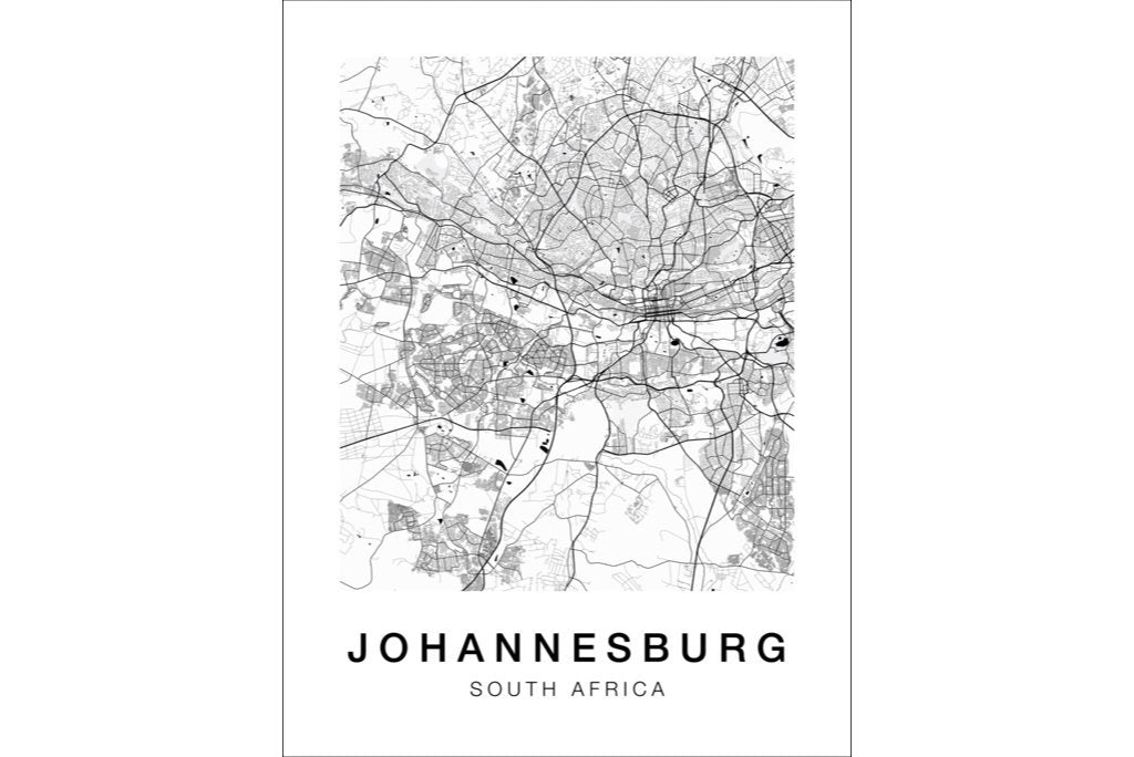 Johannesburg City Map-Wall_Art-Pixalot