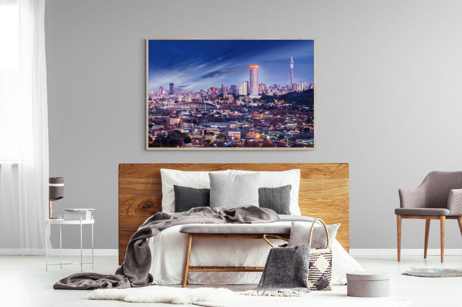 Johannesburg Panoramic-Wall_Art-150 x 100cm-Mounted Canvas-Wood-Pixalot