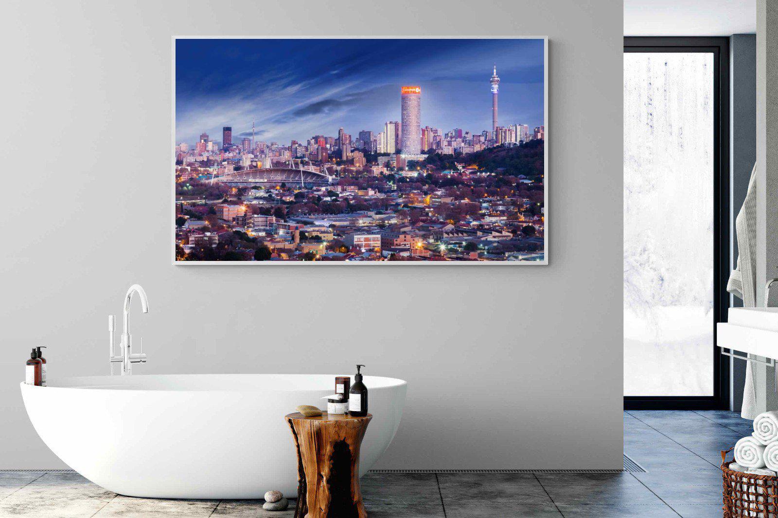 Johannesburg Panoramic-Wall_Art-180 x 110cm-Mounted Canvas-White-Pixalot