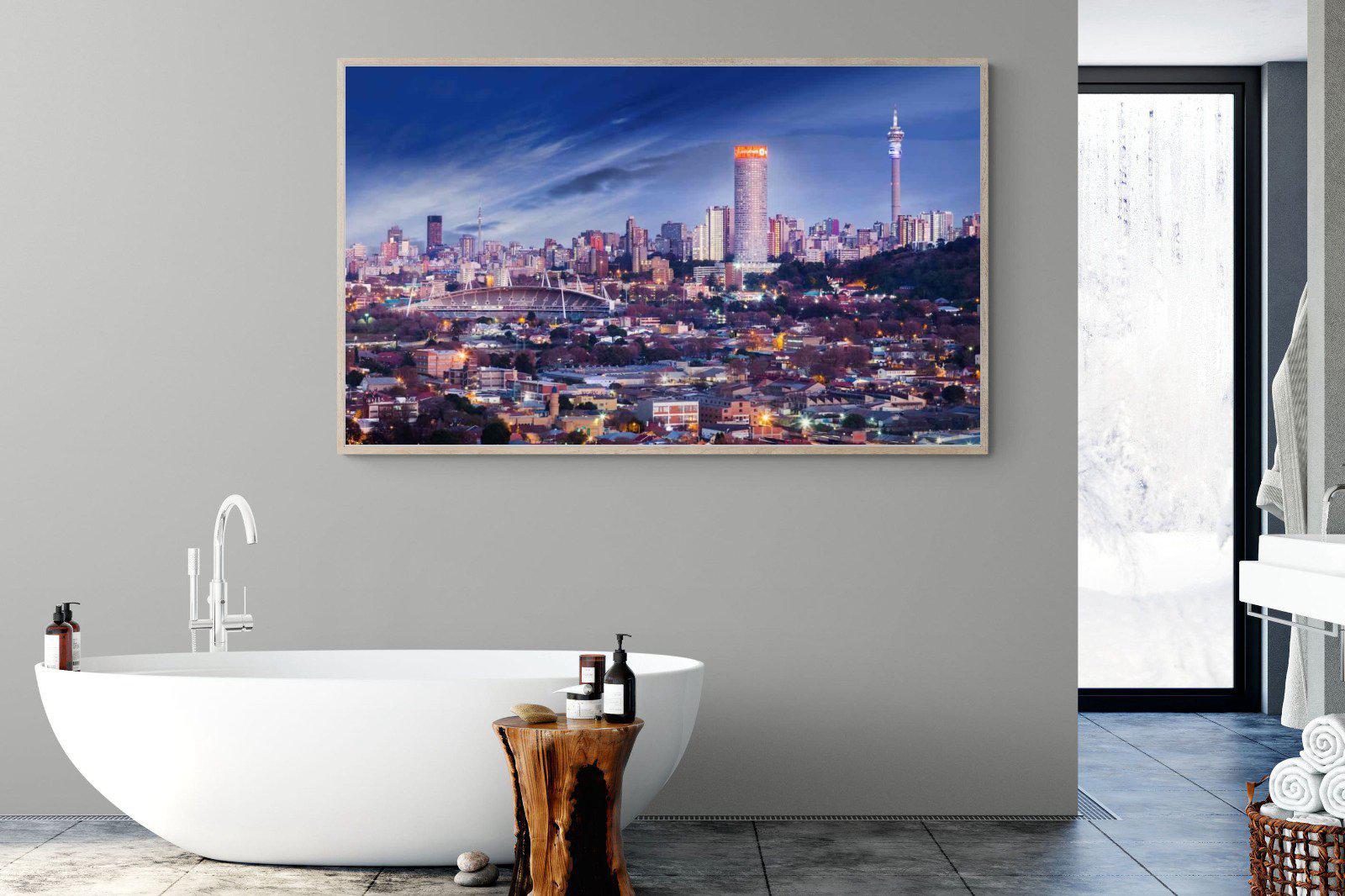 Johannesburg Panoramic-Wall_Art-180 x 110cm-Mounted Canvas-Wood-Pixalot