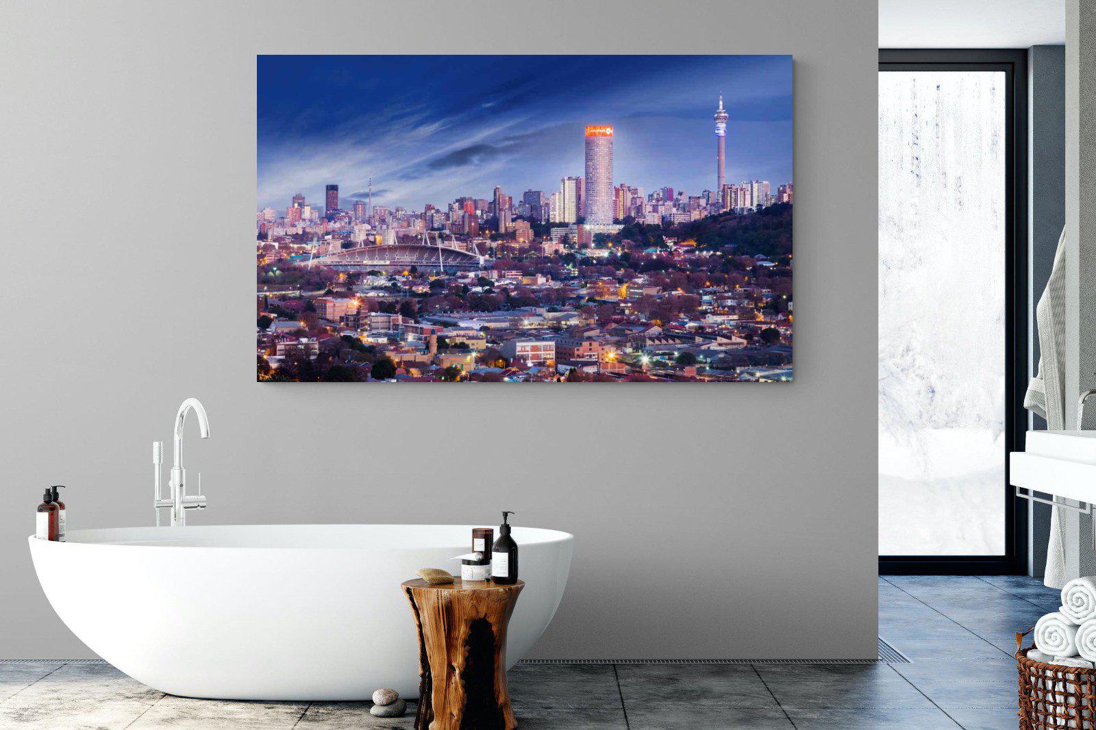 Johannesburg Panoramic-Wall_Art-180 x 110cm-Mounted Canvas-No Frame-Pixalot