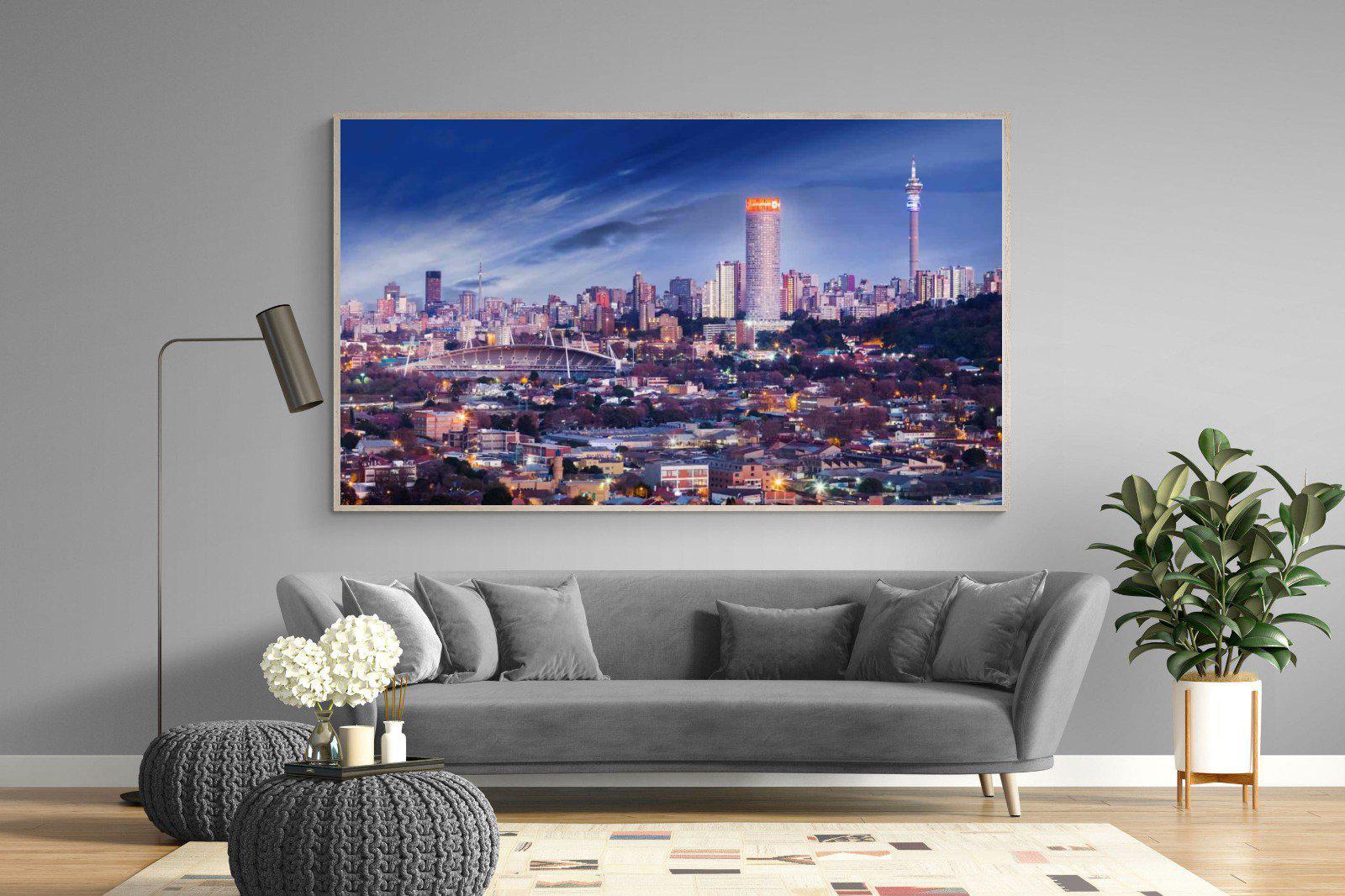 Johannesburg Panoramic-Wall_Art-220 x 130cm-Mounted Canvas-Wood-Pixalot
