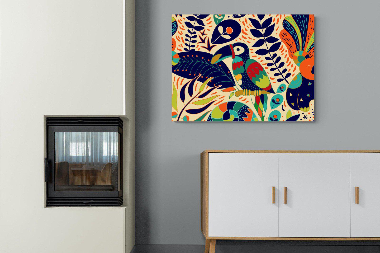 Jungle Art-Wall_Art-100 x 75cm-Mounted Canvas-No Frame-Pixalot