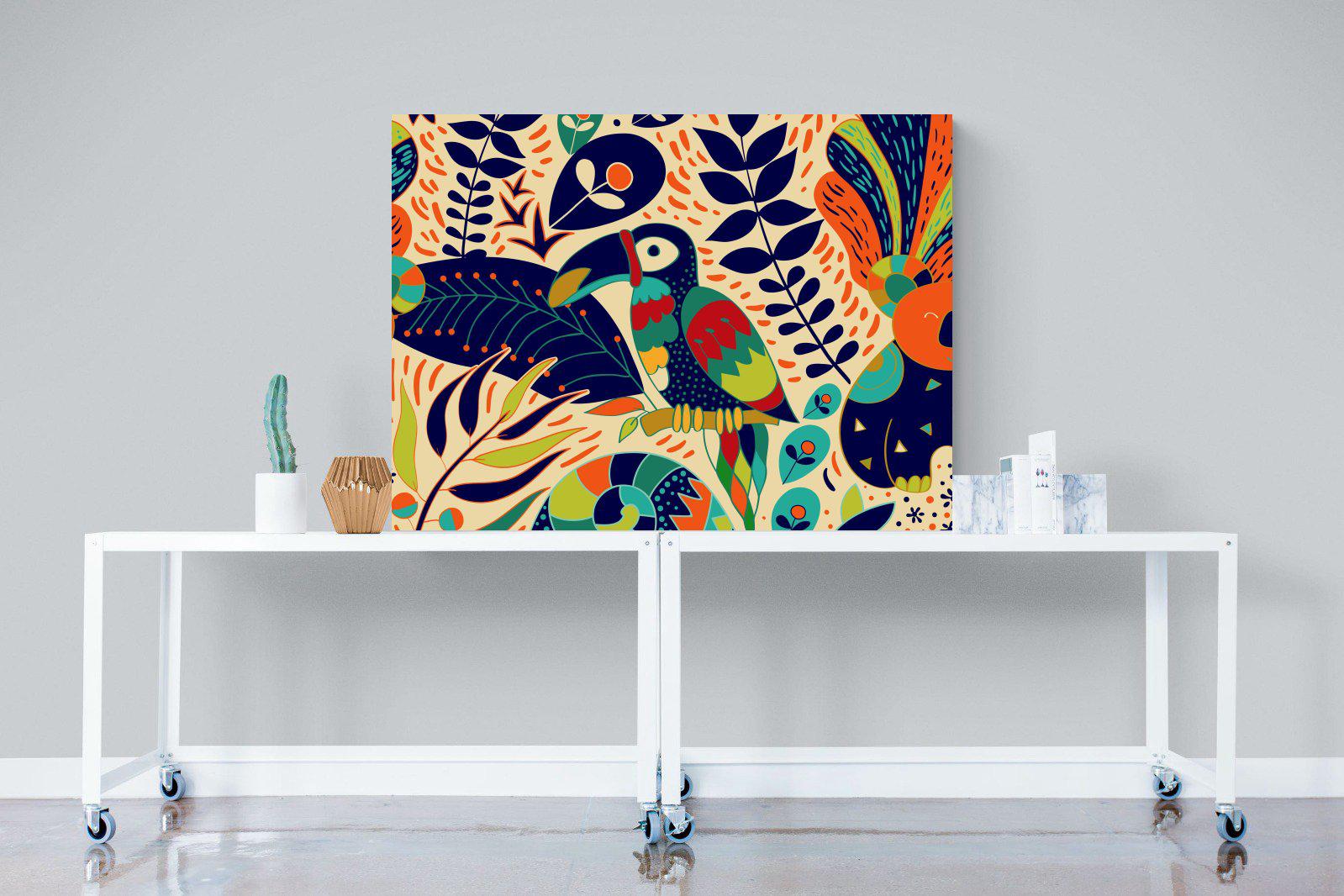 Jungle Art-Wall_Art-120 x 90cm-Mounted Canvas-No Frame-Pixalot