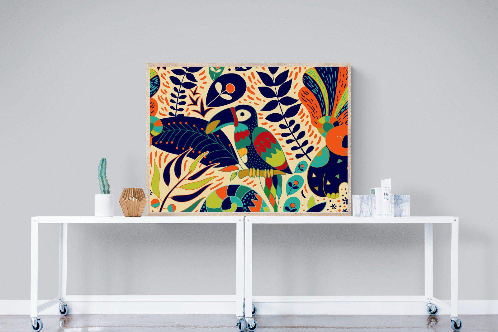 Jungle Art-Wall_Art-120 x 90cm-Mounted Canvas-Wood-Pixalot